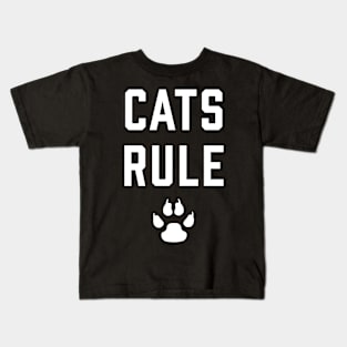 Cats Rule - Cat Lover Cats Kids T-Shirt